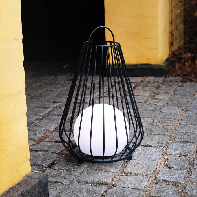 Dyberg Larsen LED tafellamp op batterijen Evesham, hoogte 48 cm