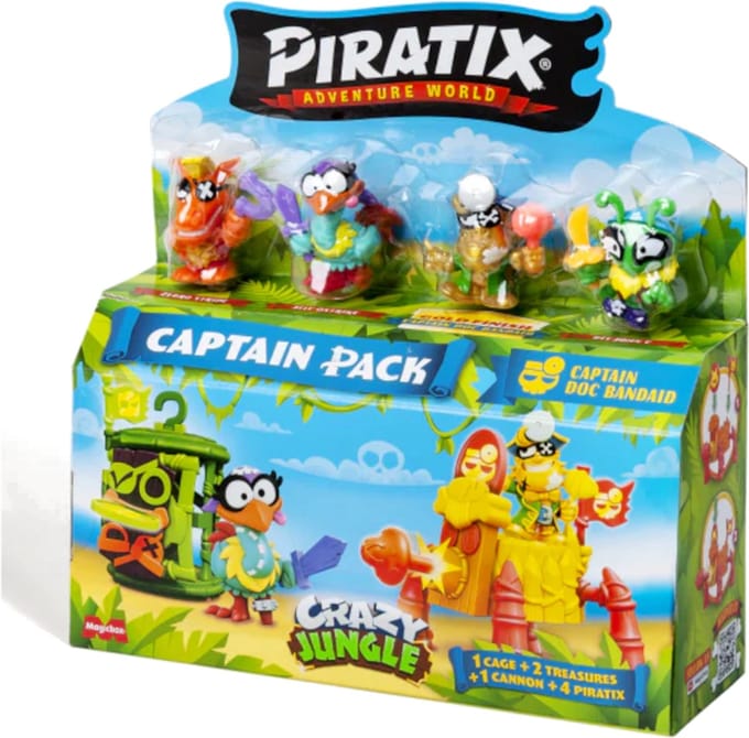 Magic Box Piratix Gekke Jungle Kapitein Figuur Veelkleurig
