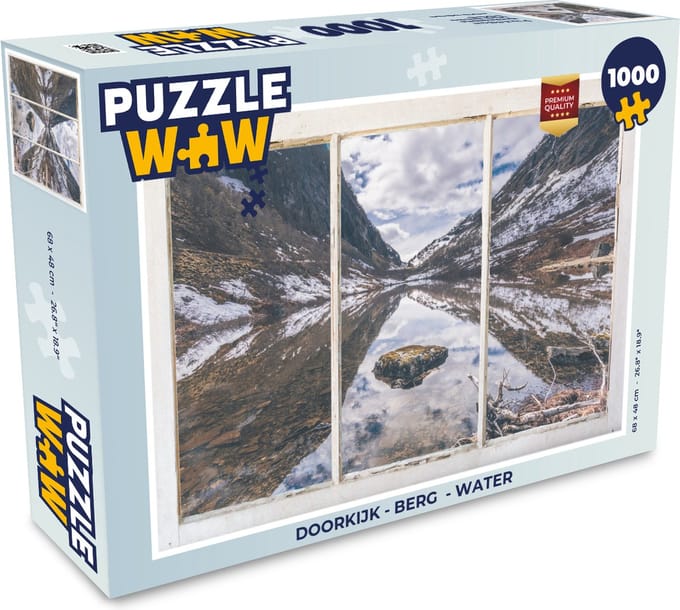 Puzzel Doorkijk - Berg - Water - Legpuzzel - Puzzel 1000 stukjes volwassenen