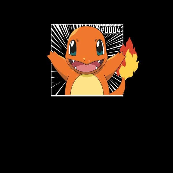 Pokémon Pokédex Charmander #0004 Women's T-Shirt - Black - S