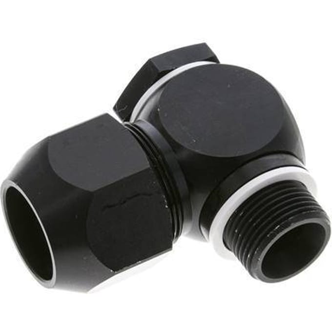 26x19mm & G3/4'' Aluminium L-Vorm Knelfitting Buitendraad 10bar Kunststof en Polyamide