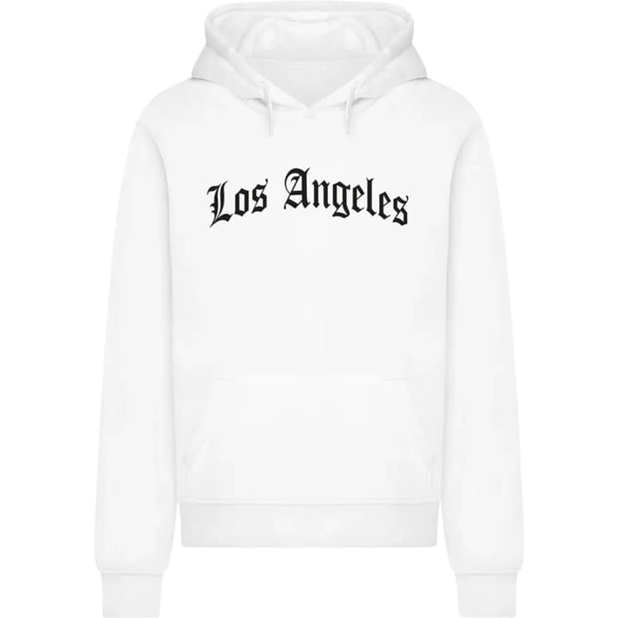 Mister Tee - Los Angeles Wording Hoodie/trui - S - Wit