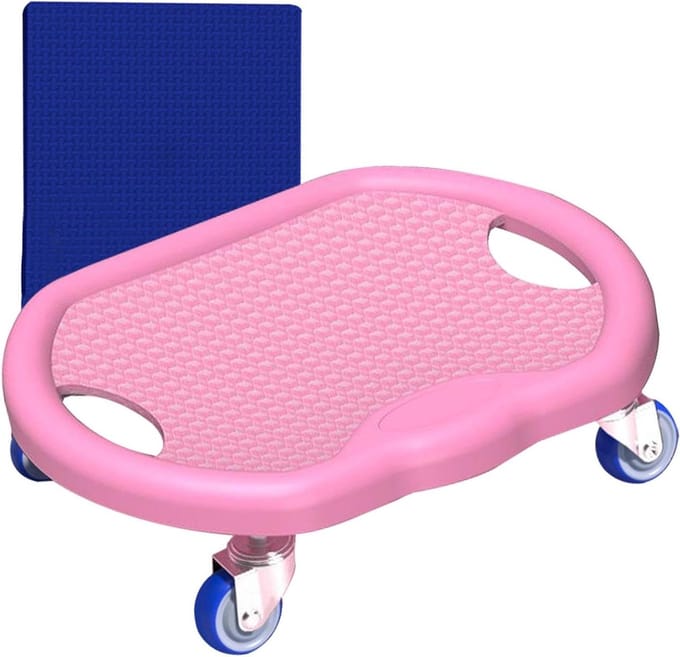 Ab Wheel Roller - Buiktrainer Fitnessboard - Core Training - Stil en Antislip - 32x27x9cm - Roze