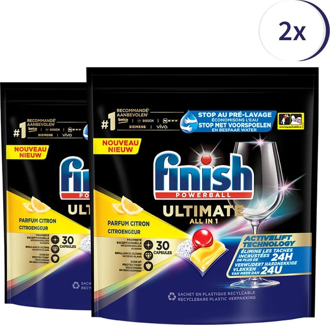 Finish Ultimate Citroen Vaatwastabletten - 30 Stuks x2