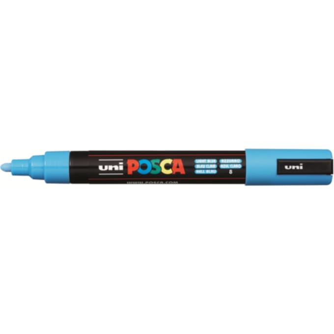 Posca marker met conische punt schrijfdikte medium lichtblauw