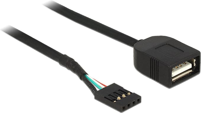 Pin Header adapter USB2.0 (v) - USB-A (v) - 0,20 meter