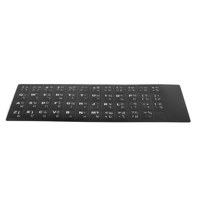 Autocollant de remplacement pour clavier thaïlandais, accessoire pour ordinateur de bureau et portable black