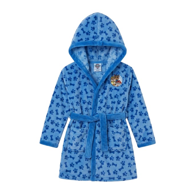 Paw Patrol Badjas - Maat 122/128 - Polyester - Blauw - Badjas kind