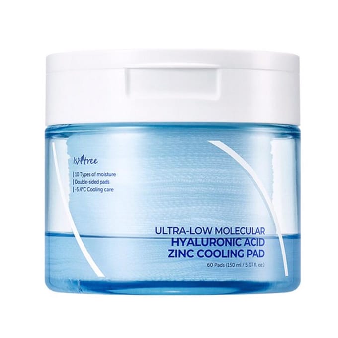 Isntree - Ultra-Low Molecular Hyaluronic Acid Zinc Cooling Pad - Tonerpads
