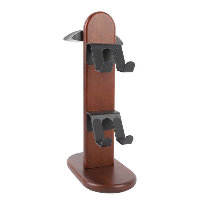 Controllerhouder Desktop Houten Gaming Controller Standaard met Hoofdtelefoonhouder voor Switch Pro gray