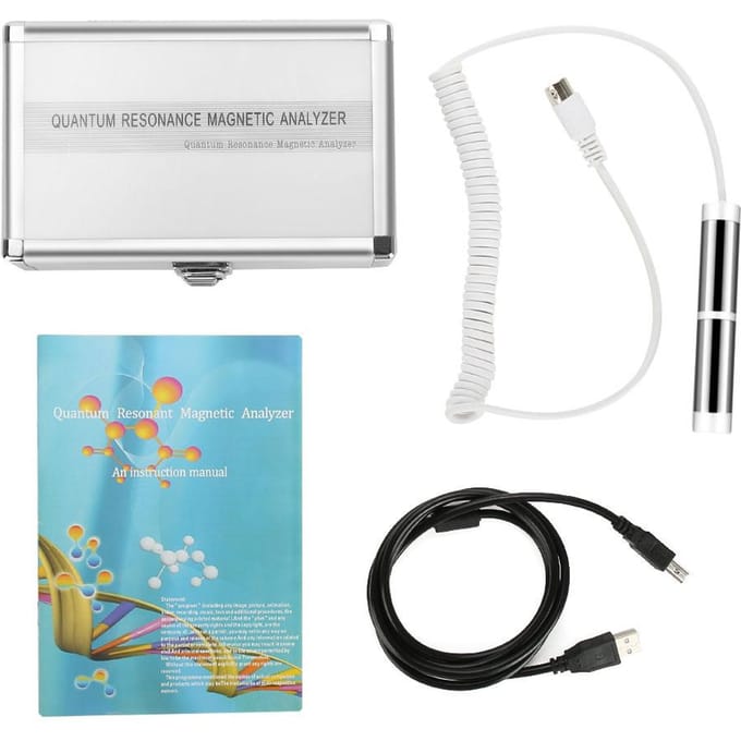 Analyseur Quantique par Résonance Magnétique du Corps Humain Appareil de Diagnostic de Sous-Santé avec Câble USB white