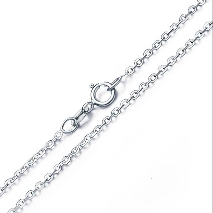 Colliers en Argent Sterling 925 Collier Pendentif Double Cercle Strass Bijoux Collier Colar De Plata white