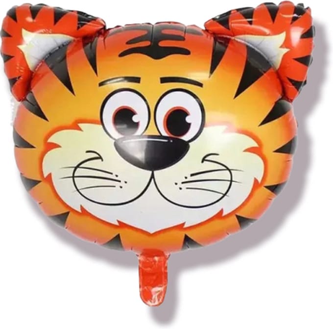 folieballon tijger mini, 26x30cm , 2 stuks