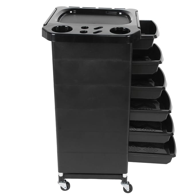 Haarsalon Trolley 5-Laags Kapperskar Kinderwagen Rollend Barbershop Opbergrek black