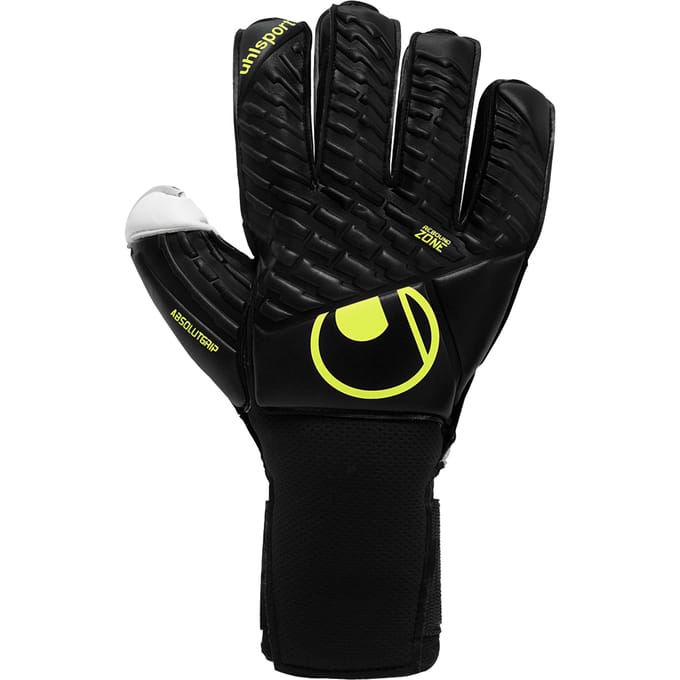 Uhlsport FM Absolutgrip Flex Frame Carbon Black Fluo Yellow - Keepershandschoenen - Maat 9
