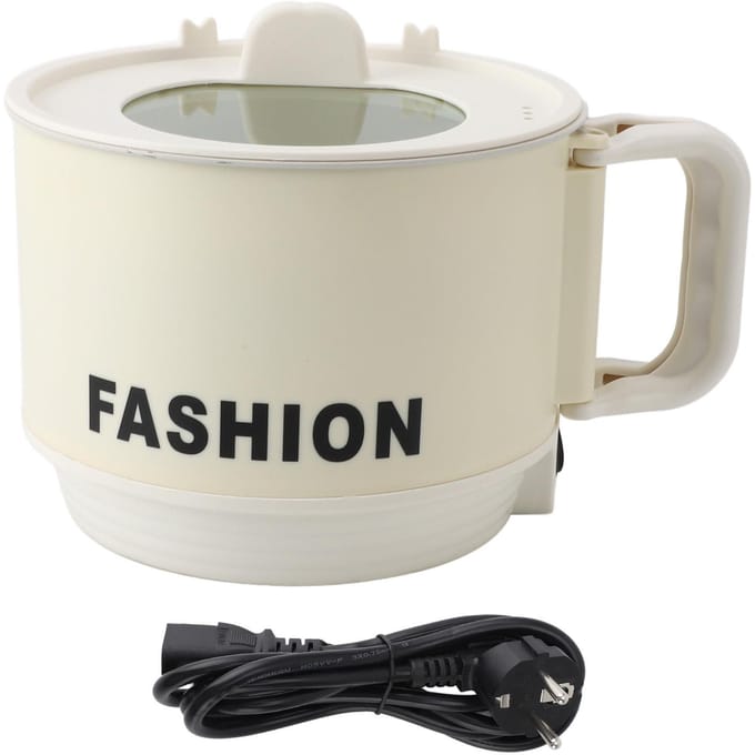 Elektrische Hot Pot 450W 1.8L Opvouwbaar Handvat Gelijkmatige Verhitting Veelzijdig Draagbaar Elektrisch Snel Noedels L(for 6.5-9kg) white