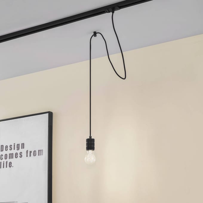 Lindby - 1-fase railverlichting - 1licht - Aluminium - E27 - zwart