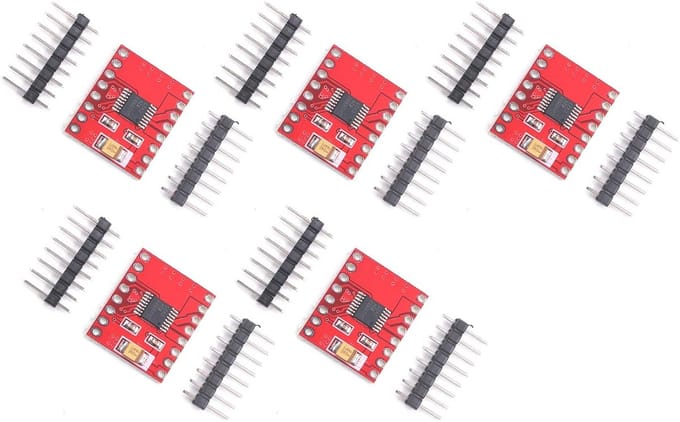 DC Motor Driver Module - H-brug Driver - Motoren Aansturen - Dubbele H-brug - 5 stuks - Groen