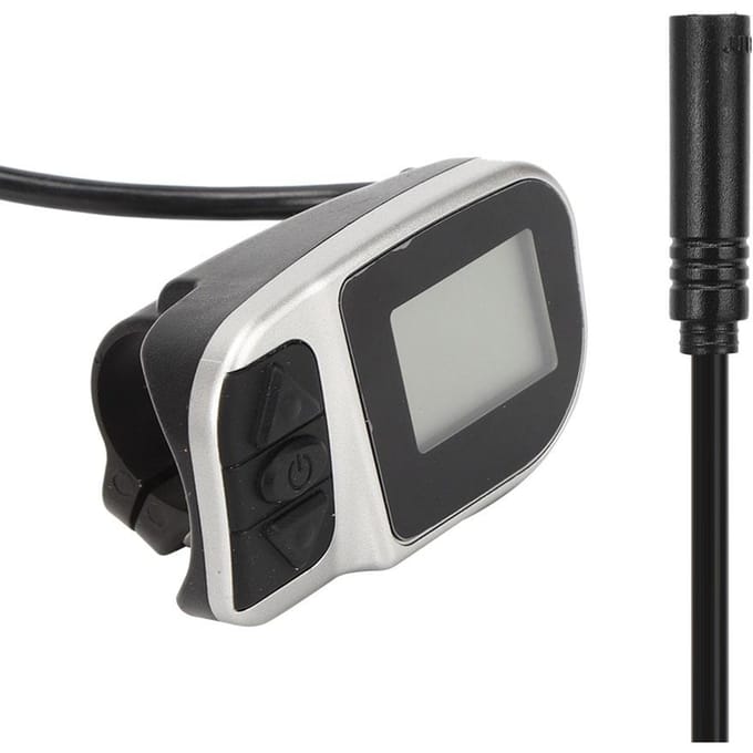 Duurzaam Praktisch LCD Display Elektrische Meter van Mengmateriaal voor Middenmotor TSDZ2 VLCD6 Meter 6-aderig gray