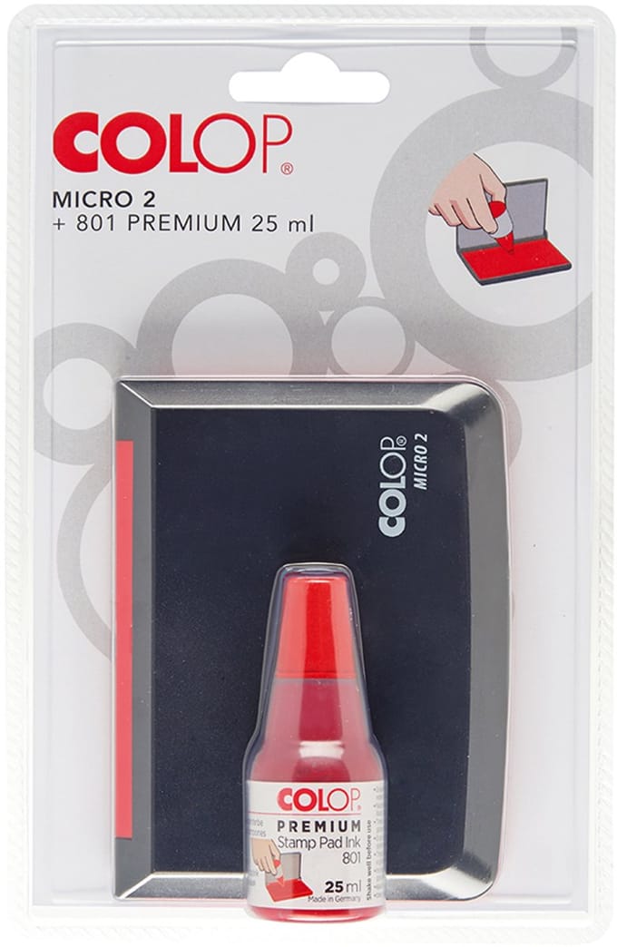 COLOP combibox: stempelkussen + stempelinkt, blauw