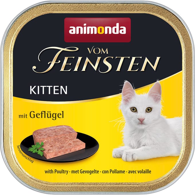 6x100g Kitten met Gevogelte animonda Vom Feinsten Kattenvoer