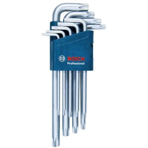 Bosch Professional - Torx Sleutelset - 9-Delig - S2 Staal - Opvouwbare Houder