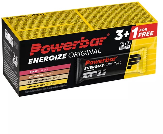 Powerbar | Energize Original | Energy Bar | 39 Gram Carbs | | 4 x 55 Gram (Proefpakket) -