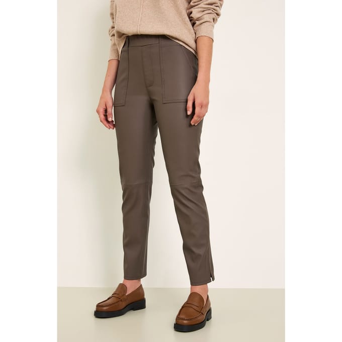Knitted Marit Pants Taupe Größe: M | Stoffhosen Outlet | Damen | Schwarz