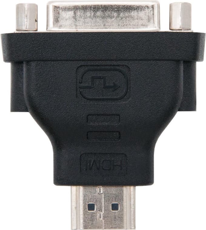 Nanocable 10.15.0701 tussenstuk voor kabels HDMI DVI (24 + 1) Zwart