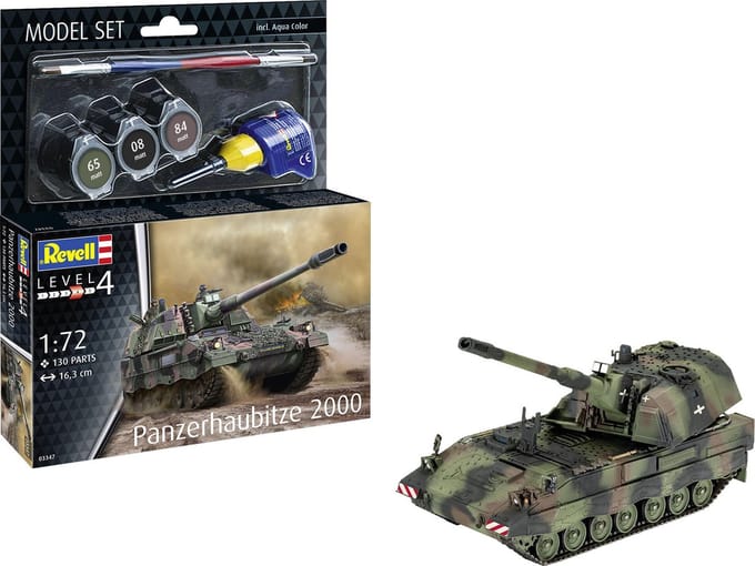 Revell Modelbouwpakket Militaire voertuigen - 63347 Panzerhaubitze 2000 - Model Set Plastic - 1:72 - Modelbouw