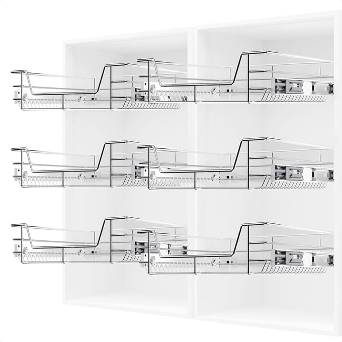 Keukenkast Organizer met Antislipmat en Ladeverdeler - Set van 6 - Gootsteenkast Organizer