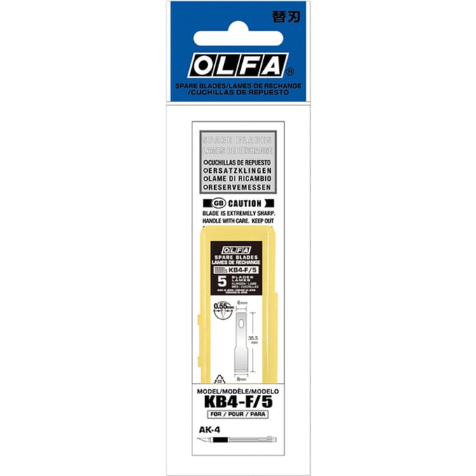 Reservemes Olfa KB4-F blister à 5 stuks