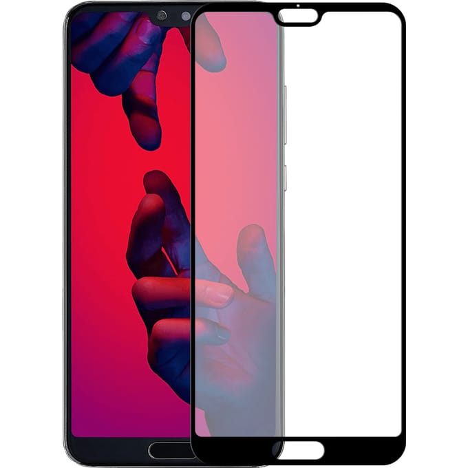 Huawei P20 Pro screenprotector gehard glas Edge to Edge - Zwart