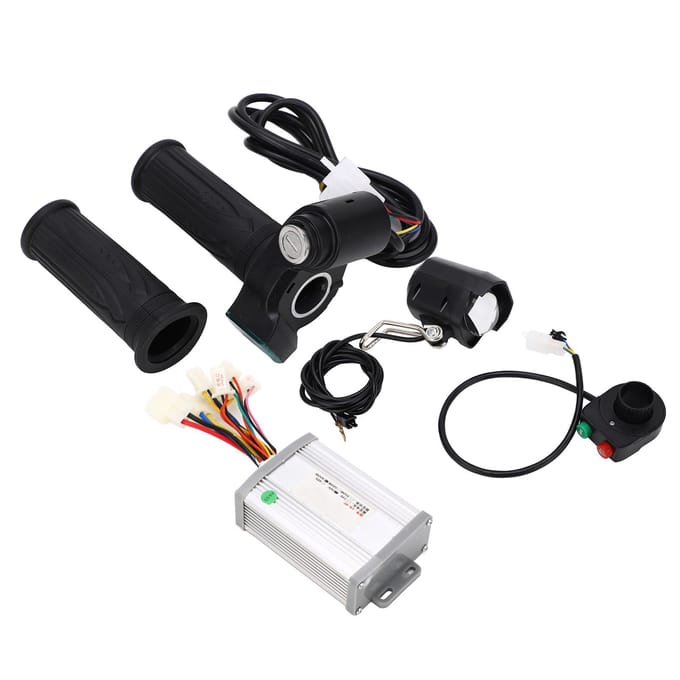 Kit de contrôleur de vélo électrique 36 V 800 W avec protection contre les surintensités et contrôleur de balais black