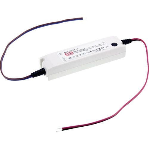 MEAN WELL PLN-20-24 LED-driver, LED-transformator Constante spanning, Constante stroomsterkte 19 W 0.8 A 18 - 24 V/DC PFC-schakeling,