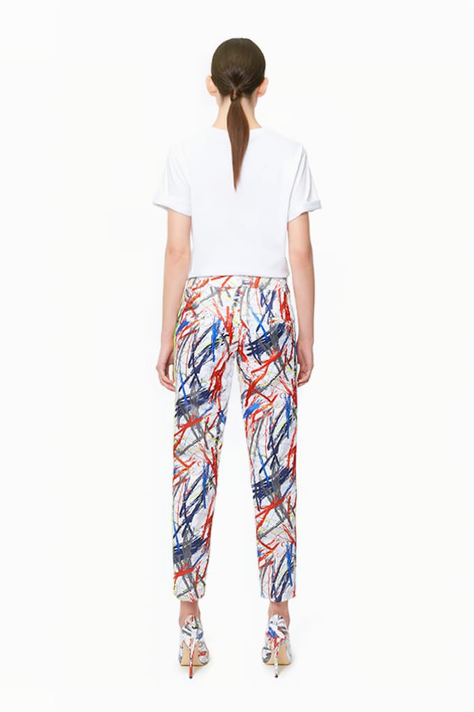 Marcell von Berlin Women's Suit Pants Brush Print Maat: 36 | Pantalons Outlet | Dames