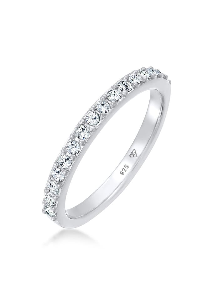 Elli - Ring - Dames Band Memoire Elegant met Kristallen in 925 Sterling Zilver - Dames
