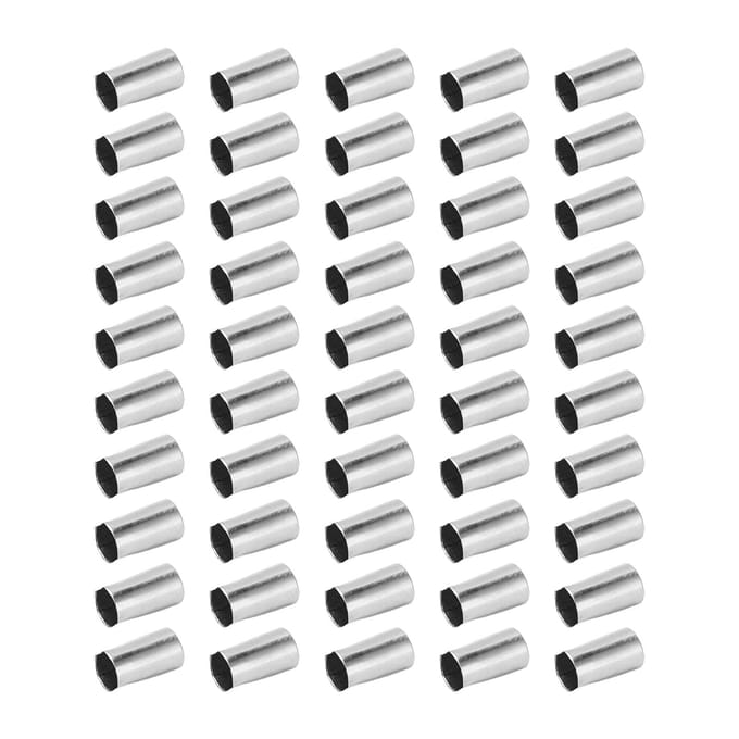 50 STUKS Fietsremkabel Eindkap Zilver Metaal Koper 5mm Fietskabelkap Fietsaccessoires white