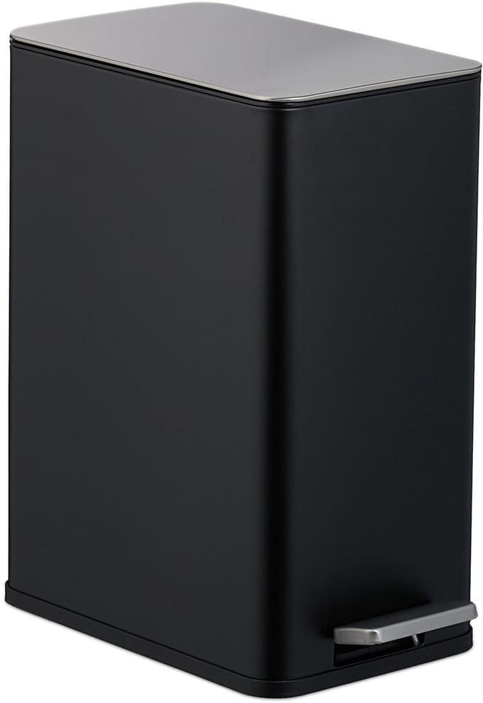 Badkamer prullenbak - 10 l - softclose - binnenemmer - ijzer - zwart