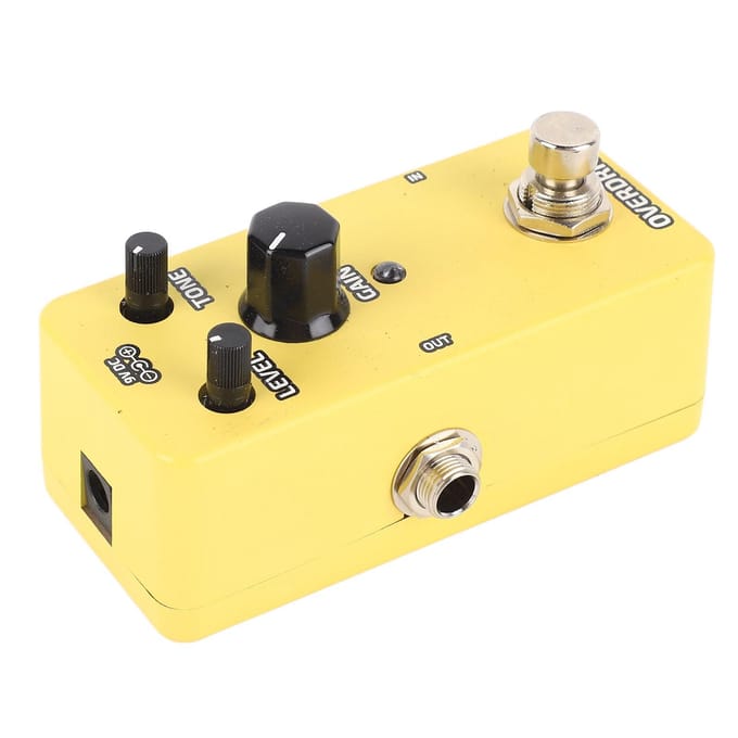 Pédale d'Effets Guitare Électrique Bloc Unique Mini Pédale de Modulation Simulation d'Amplificateur Orange Delay jaune