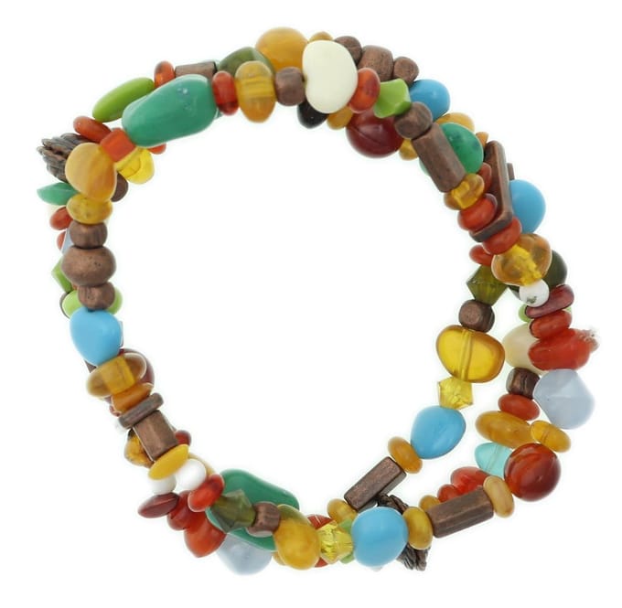 Behave - elastische armband multikleur kralen - boho stijl zomerlook