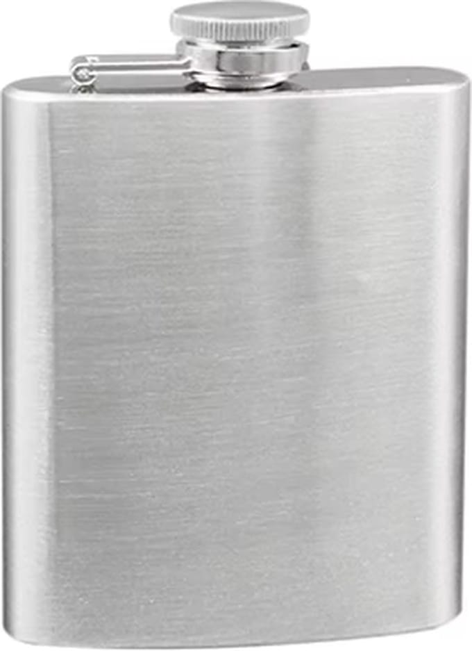 Ulanax® | Heupfles - 200 ml - RVS - Onderweg - zilver |