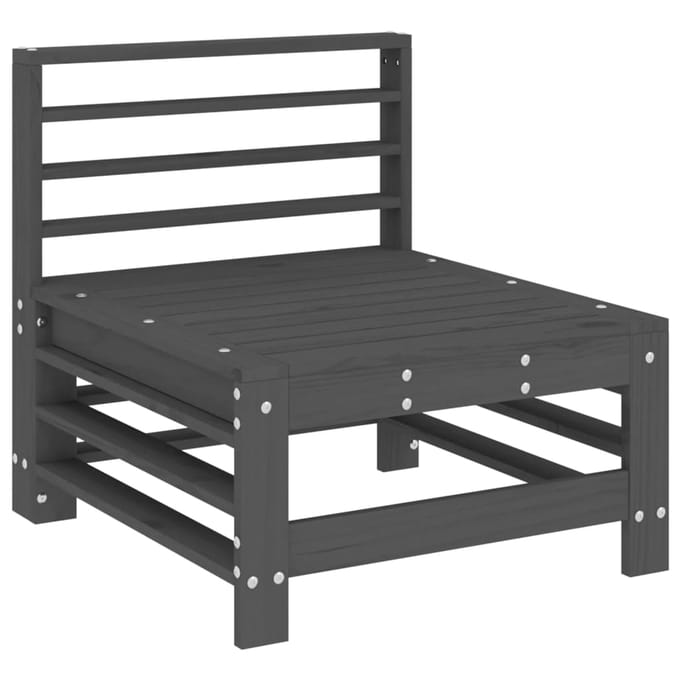 vidaXL - Tuinmiddenbanken - 2 - st - massief - grenenhout - grijs