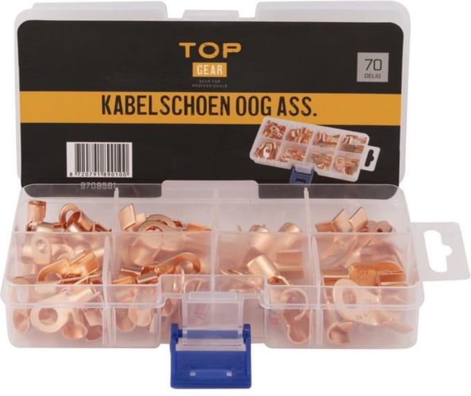 Kabelschoenen oog assortimentsdoos 70-delig - TOPGEAR