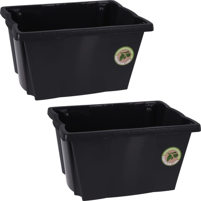Storage Solutions Opberg boxen/dozen - 4x stuks - kunststof - 20 liter - 42 x 33 x 23 cm