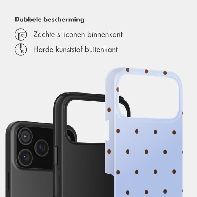 Selencia Hoesje - Geschikt voor Apple iPhone 18 Pro Max / 17 Pro Max - Backcover - Happy Dots Digital Sky