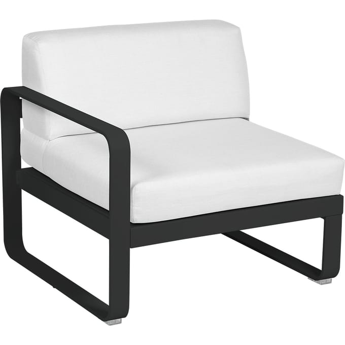 Fermob BELLEVIE Fauteuil Module links - 42 drop mat - 81 witgrijs