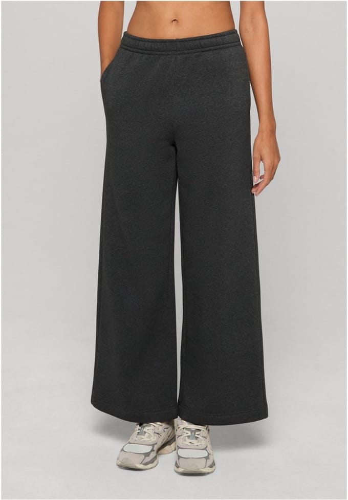 Urban Classics - Fluffy wideleg Dames joggingbroek - XXL - Grijs