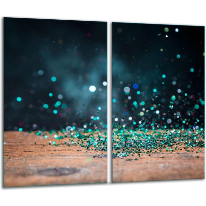 TMK ArtDeko Serie - Snijplank - Glas - 2x30cm - 52cm - Kleurrijk Design
