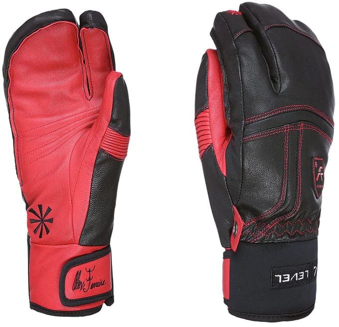 Level Off Piste Handschoenen Rood,Zwart M-L